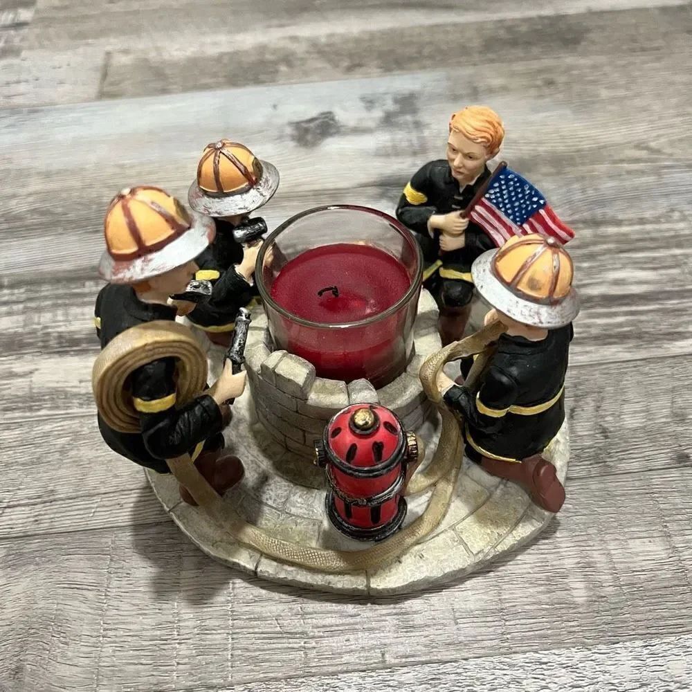 Continental Creations Firefighter candle holder